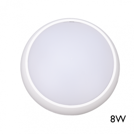 Aplique y plafón de exteriores blanco 8W IP54 120º para pared o techo