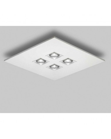 Design rectangular ceiling lamp 63cm adjustable steel and aluminum 4XGU10