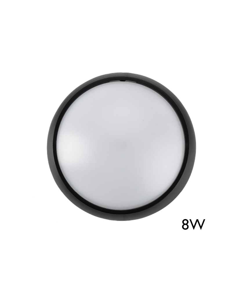 Wall or ceiling 17cm LED 8W IP54 120º outdoor wall or ceiling light