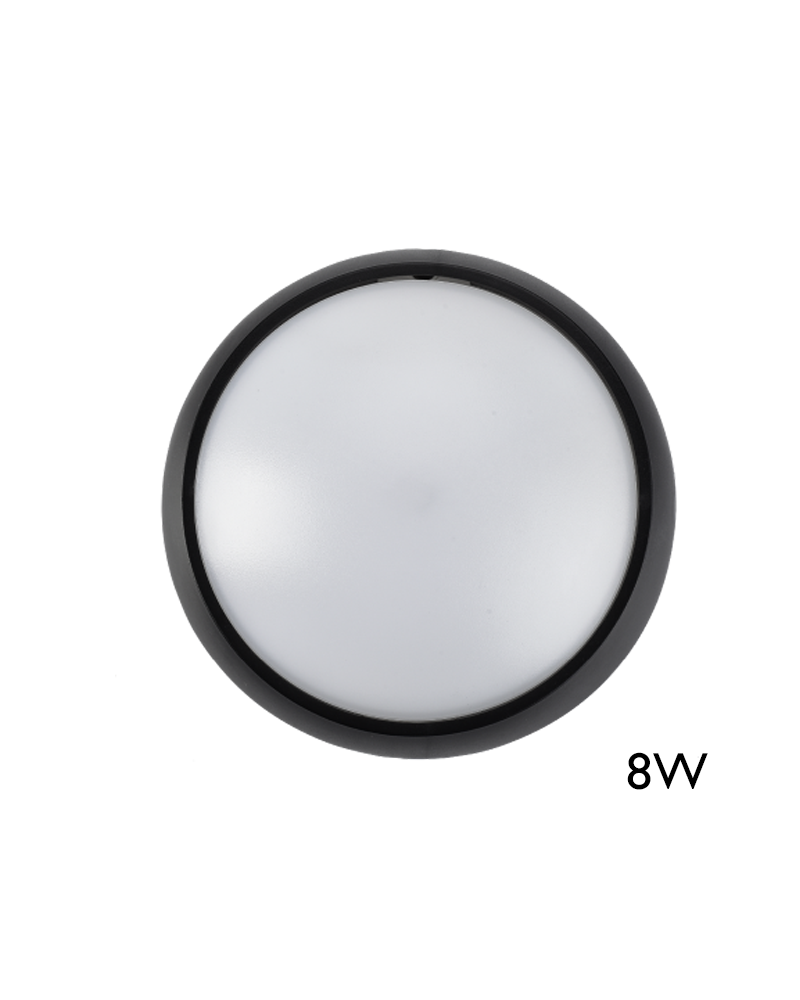 Wall or ceiling white 8W IP54 120º outdoor wall or ceiling light