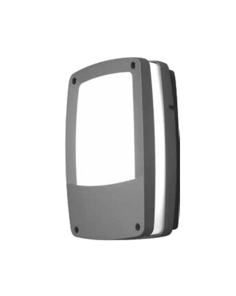 Outdoor wall light 2xE27 grey color with luminous contour IP54 A++