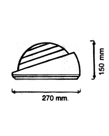Outdoor wall light 75W E27 IP66 round diagonal frame