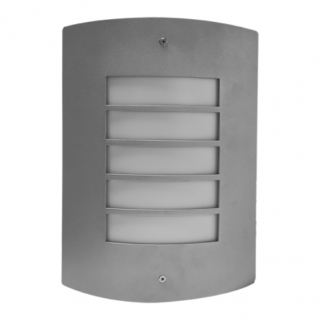 Curved aluminum outdoor wall light with opal diffuser 60W IP44