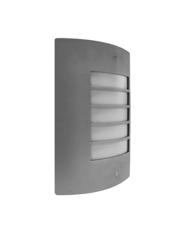 Curved aluminum outdoor wall light with opal diffuser 60W IP44