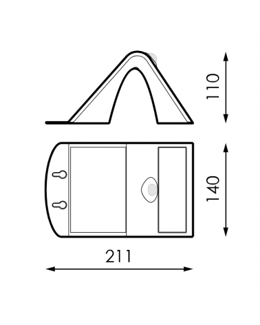 LED solar wall light 3.2W white finish with motion sensor IP65