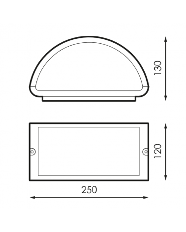 Aplique de exteriores para lámpara de rosca E27 IP54