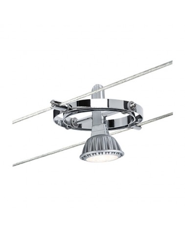 Cable system kit with chrome circles with 4 spotlights max. 10W GU5.3