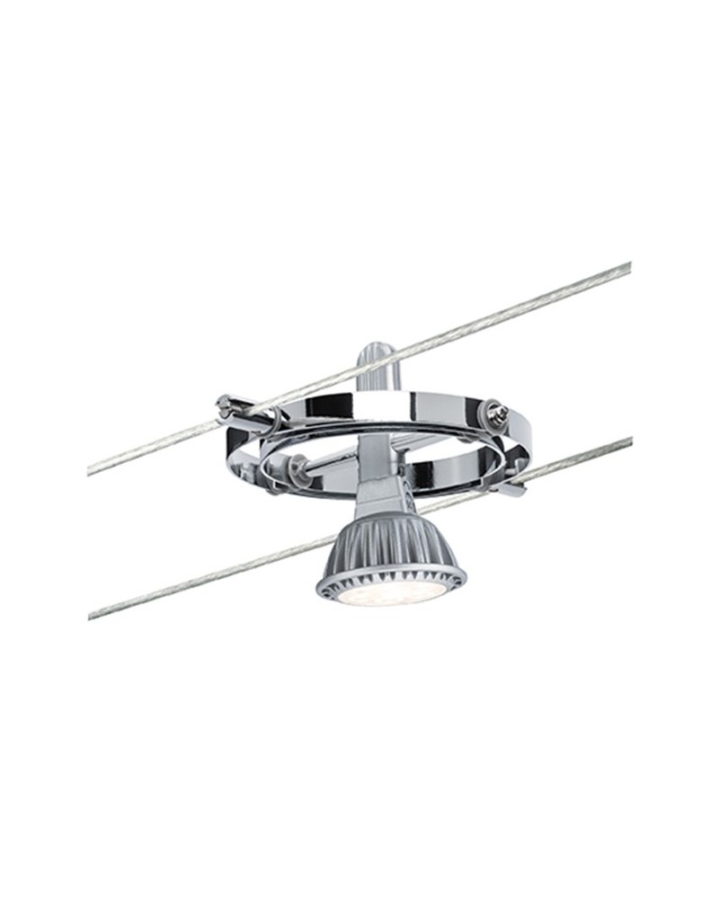 10W GU5.3 12V chrome round frame cable system spotlight
