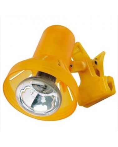 Orange plastic 40W clamp gooseneck 11cm E14 swing arm bulb included
