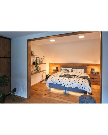 Metal wall light with shelf 40W E27 with USB mobile charger