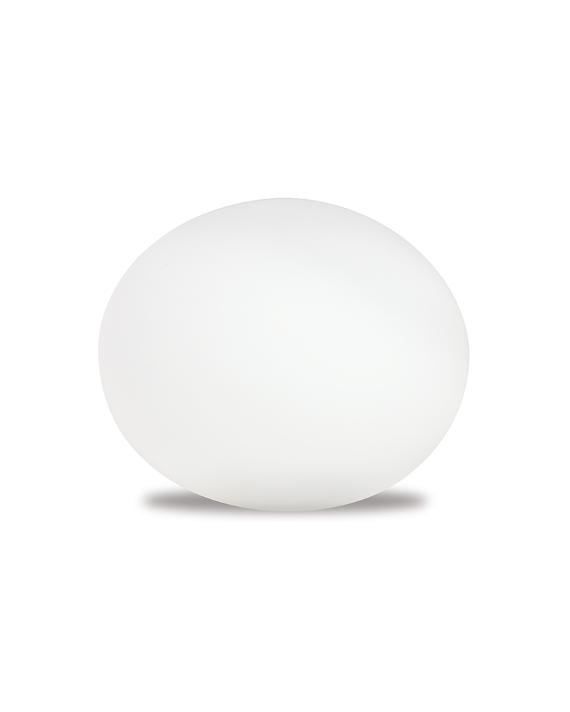 Table lamp in the shape of an oval glass 2W multicolored LED.