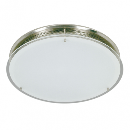 Wall or ceiling lamp 27.5cm chrome color with opal glass diffuser 80W R7S
