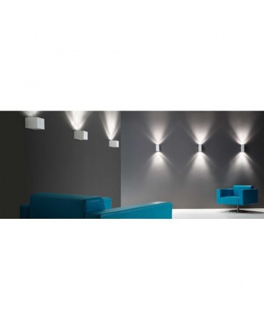 Indoor wall light 8x17.4cm cubic aluminum upper and lower light 2xGU10