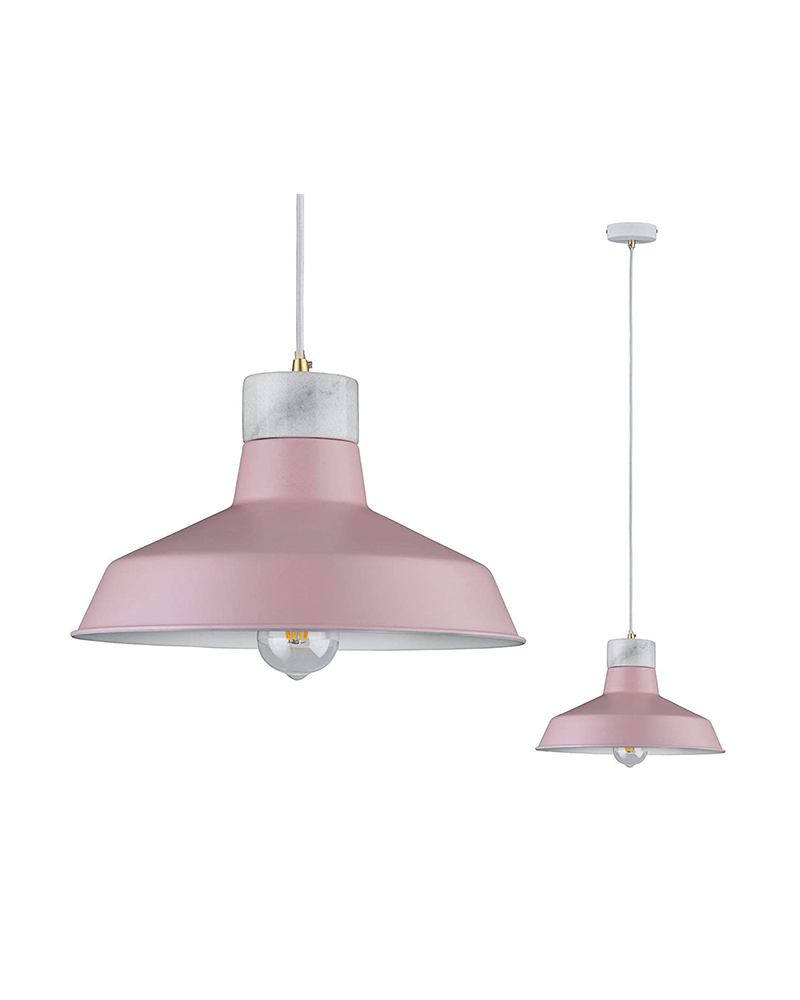 Lámpara de techo nórdica acabado rosa 1x20W E27