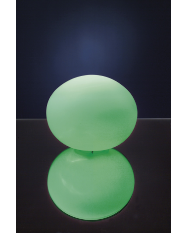 Table lamp in the shape of an oval glass 2W multicolored LED.