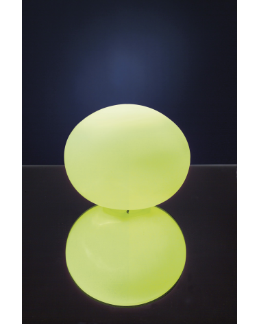 Lámpara de sobremesa forma de ovalo de cristal 2W LED multicolor.