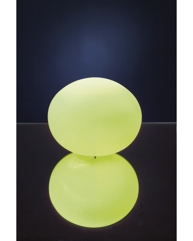 Table lamp in the shape of an oval glass 2W multicolored LED.