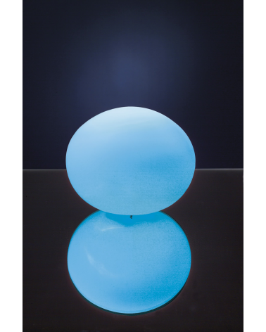Table lamp in the shape of an oval glass 2W multicolored LED.