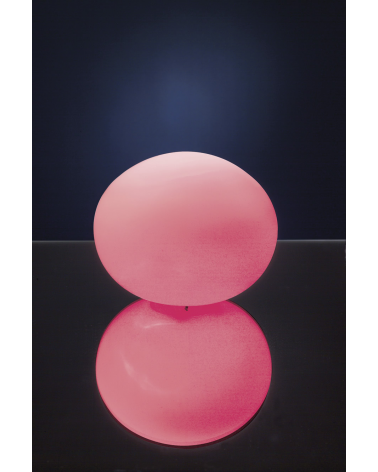 Table lamp in the shape of an oval glass 2W multicolored LED.