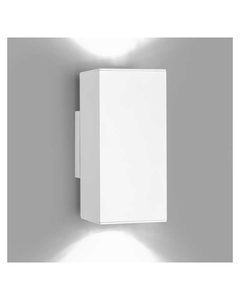 Indoor wall light 8x17.4cm cubic aluminum upper and lower light 2xGU10