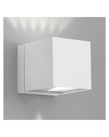 Aplique 8x8cm cubo aluminio luz superior e inferior 2xG9 regulable