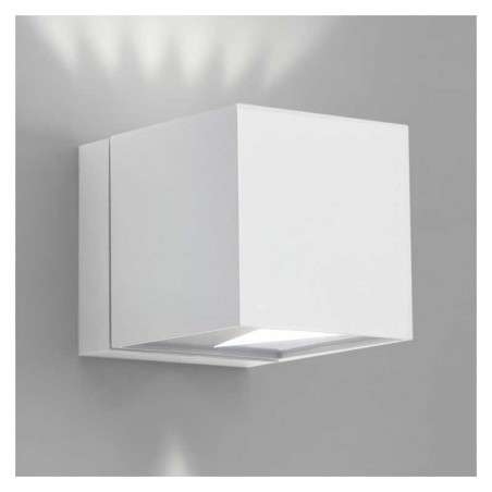 Wall light 8x8cm cube aluminum upper and lower light 2xG9 dimmable