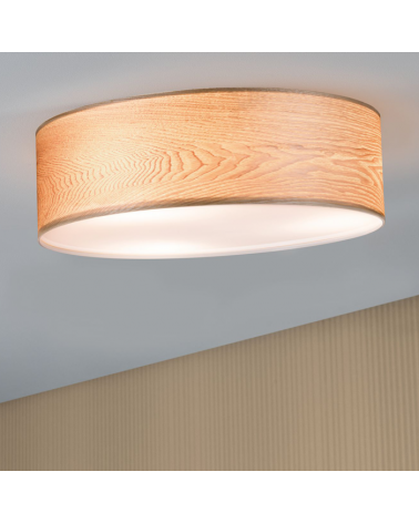 45cm wooden ceiling lamp with diffuser 3X60W E27
