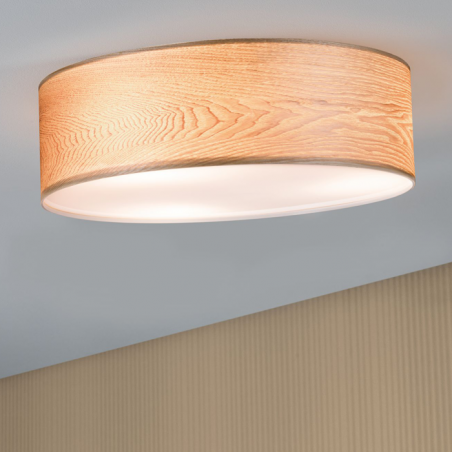 45cm wooden ceiling lamp with diffuser 3X60W E27