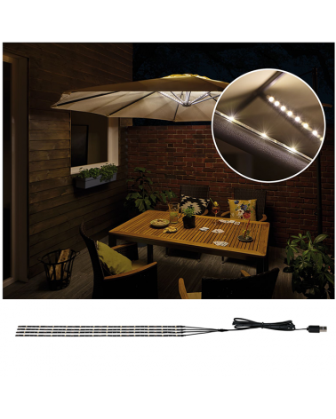 LED strip for outdoor umbrella 4x40cm DC 5 V