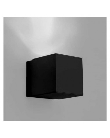 Wall light lower/upper light 8cm aluminum cube 1xGU10 dimmable