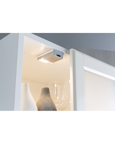 Light for wardrobe or furniture with doors with open or closed door sensor
