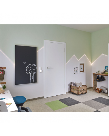 Square white plug-in night light for children with dusk sensor