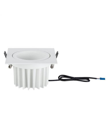 Square frame oscillating white recessed downlight LED 4000ºK 16W