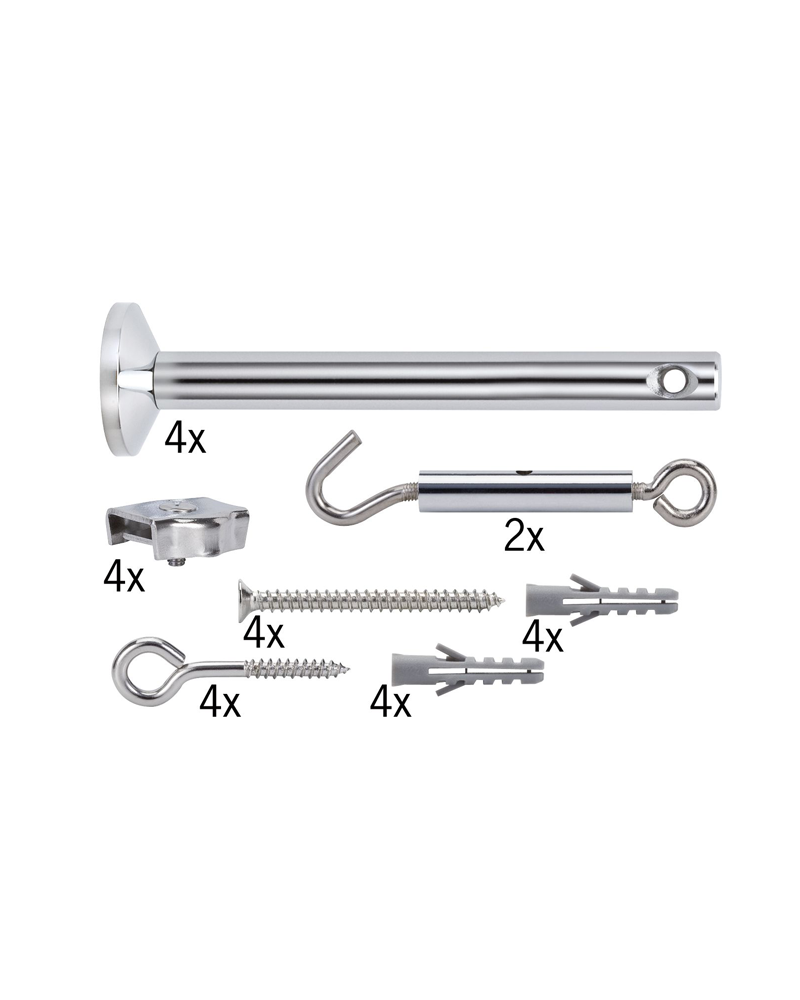 Tension element assembly set 4 masts
