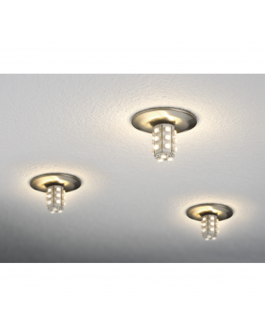 Set of 5 nickel downlight 5x1W G4 included