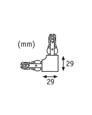 L-shaped rail connector Series 142/1