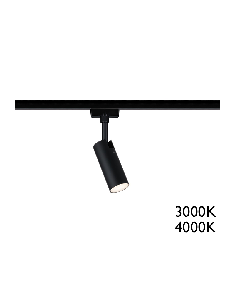 Series 142/1 LED black metal tube spotlight