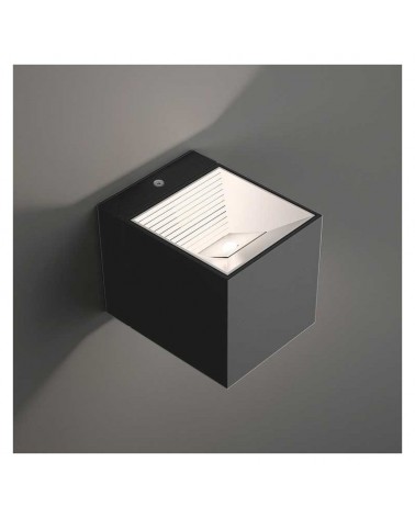 Aplique luz inferior y superior  8cm cubo aluminio 2xLED 7W 2700K 665Lm