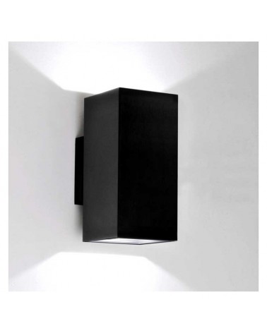 Wall light two lights 17x8cm cube aluminum upper and lower light 2xLED 7W 2700K 665Lm dimmable
