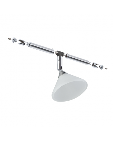 Cable spotlight chrome glass lampshade max 10 W GU4 cable system