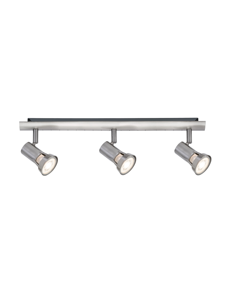 Strip 30cm 2xGU10 lampshade nickel 10W satin nickel finish