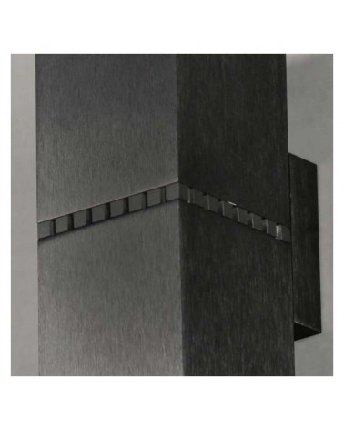 Wall light two lights 20x8cm cube aluminum upper and lower light 2xLED 9.3W 2700K 956Lm dimmable