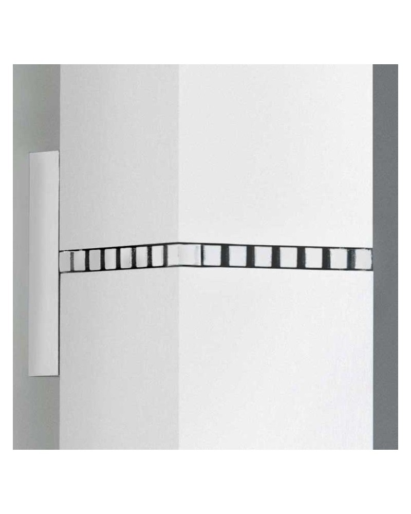 Wall light two lights 20x8cm cube aluminum upper and lower light 2xLED 9.3W 2700K 956Lm dimmable