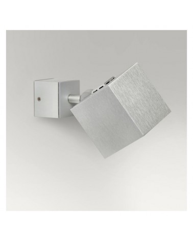 Wall light 8cm cube shape LED 2700K 956Lm dimmable and oscillating with driver