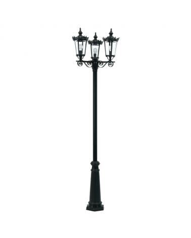 Street lamp IP44 for 3 X E27 height 267cms 65cms, material resistant to corrosion and UV