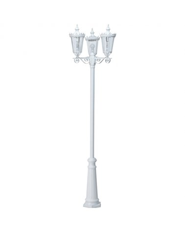 Street lamp IP44 for 3xE27 height 267cm material resistant to corrosion and UV