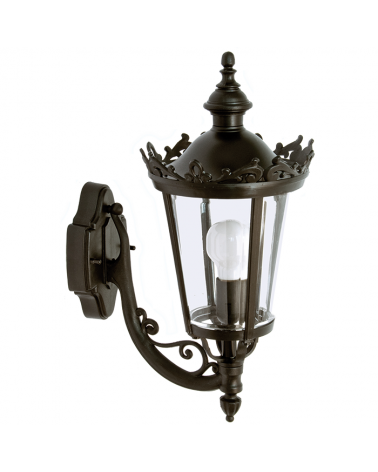 Outdoor wall light classic style IP44 E27 high 52cms, with head up