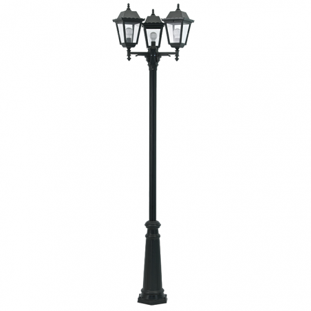IP44 street lamp for 3XE27 259x54cms, material resistant to corrosion and UV