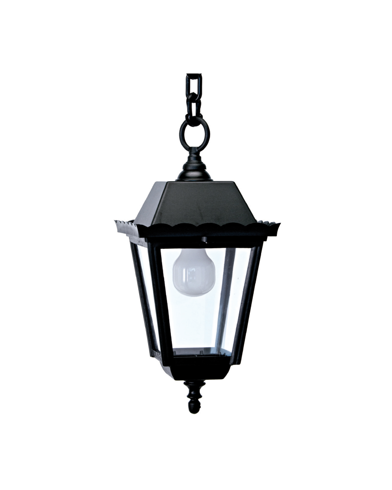 Outdoor hanging lantern IP44 E27 Ø20cms, corrosion and UV resistant material