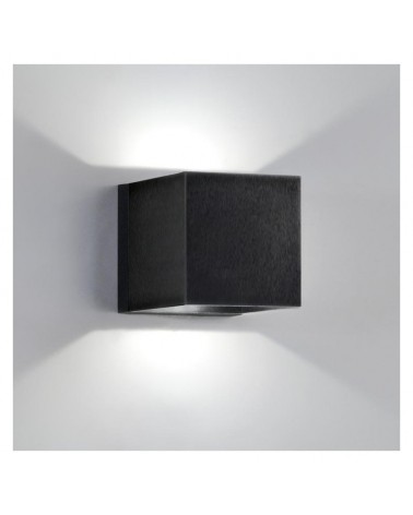 Wall light 5cm cube two lights aluminum upper and lower light 2xLED 5W 2700K 500Lm dimmable